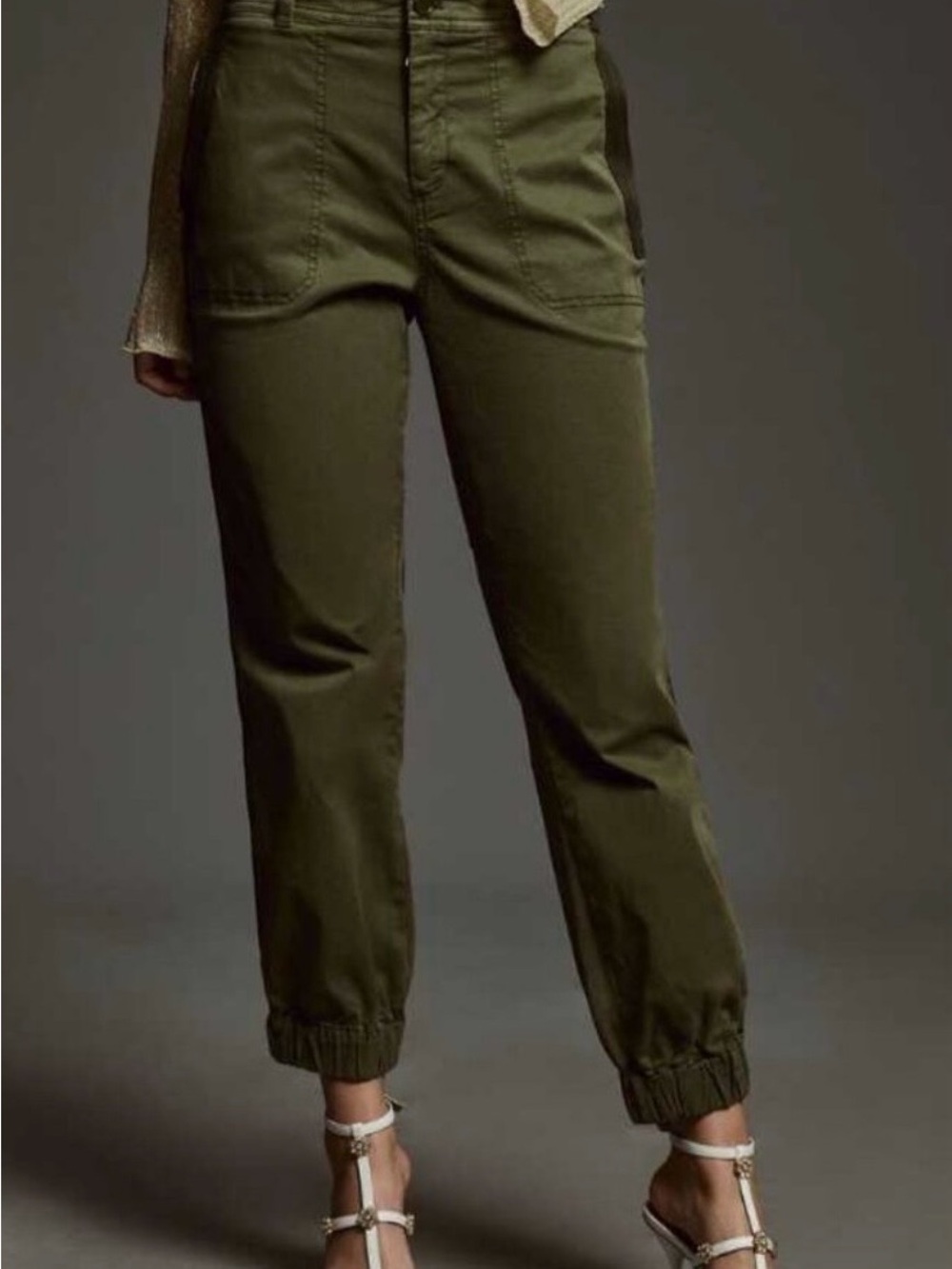 Anthropologie The Richie Slim Jogger in Army Green